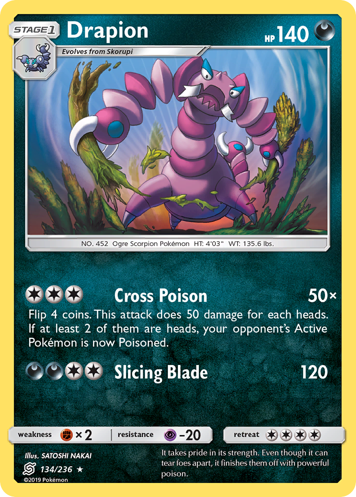 Drapion (134/236) [Sun & Moon: Unified Minds] | Devastation Store