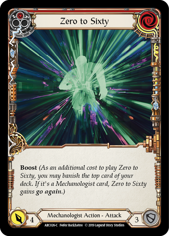 Zero to Sixty (Red) [ARC026-C] 1st Edition Normal - Devastation Store | Devastation Store