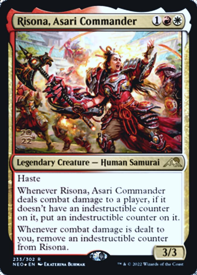 Risona, Asari Commander [Kamigawa: Neon Dynasty Prerelease Promos] | Devastation Store