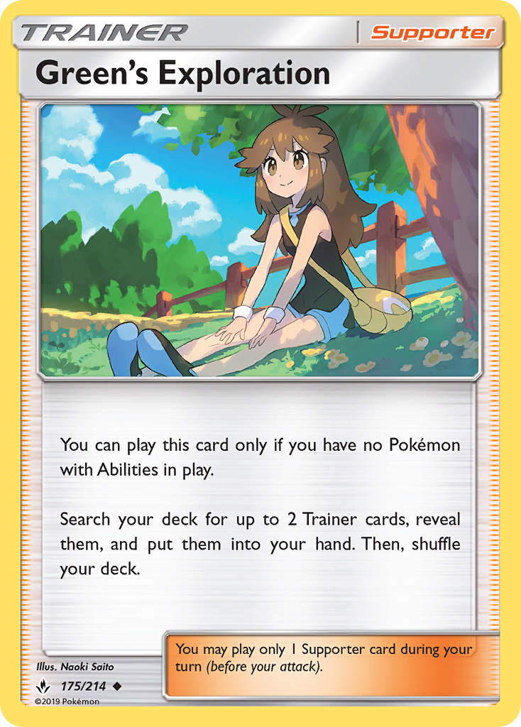 Green's Exploration (175/214) [Sun & Moon: Unbroken Bonds] | Devastation Store