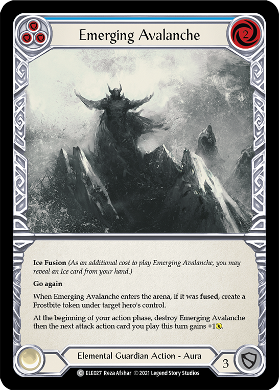 Emerging Avalanche (Blue) [ELE027] (Tales of Aria)  1st Edition Normal | Devastation Store