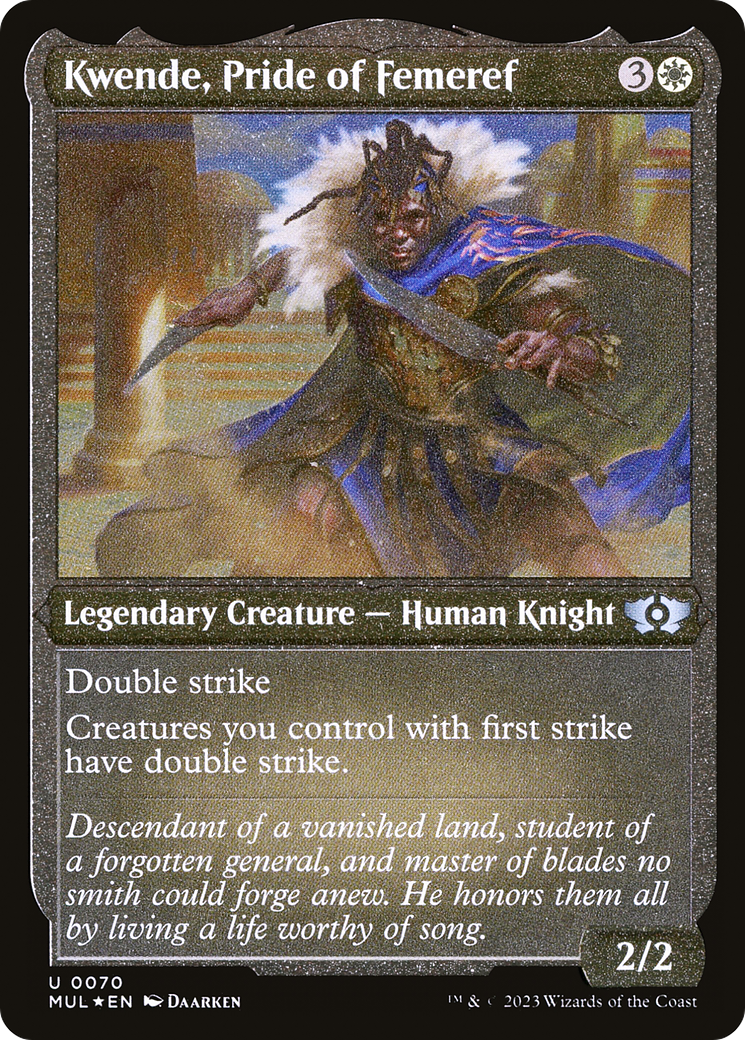 Kwende, Pride of Femeref (Foil Etched) [Multiverse Legends] | Devastation Store