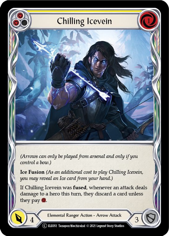 Chilling Icevein (Yellow) [U-ELE051] Unlimited Rainbow Foil | Devastation Store