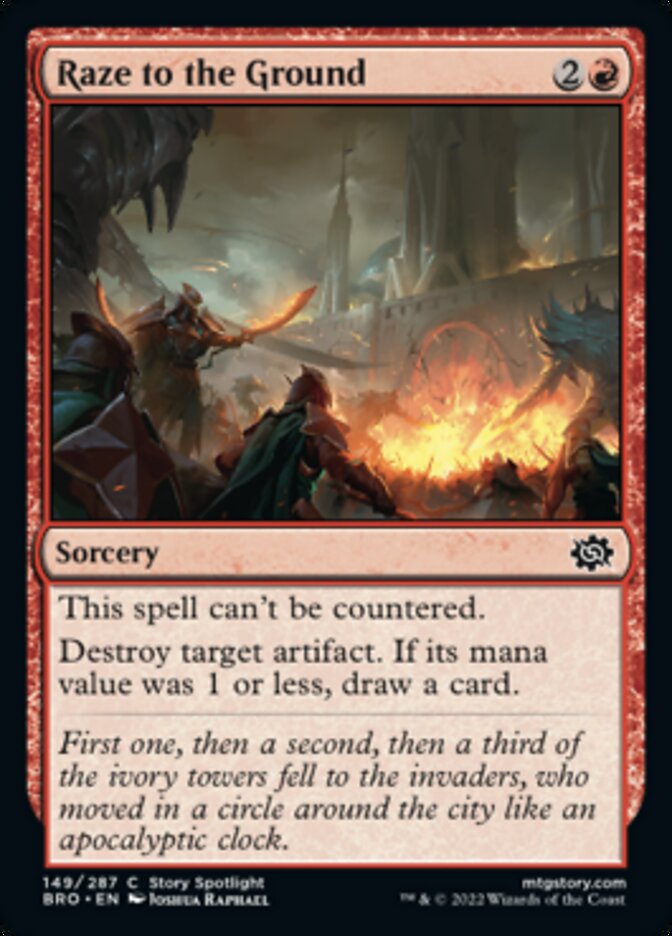 Raze to the Ground [The Brothers' War] | Devastation Store