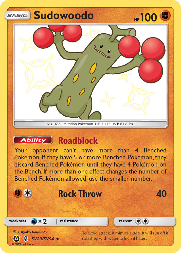 Sudowoodo (SV20/SV94) [Sun & Moon: Hidden Fates - Shiny Vault] | Devastation Store