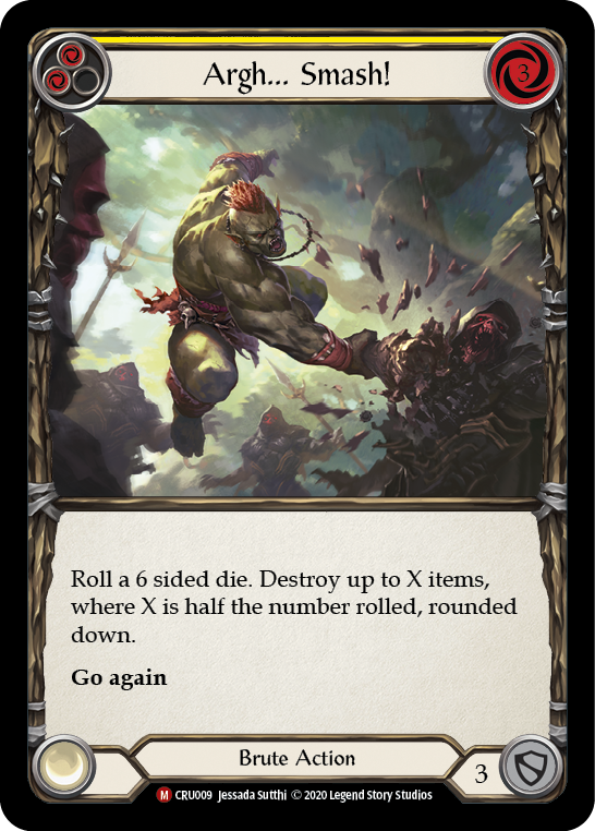 Argh... Smash! [CRU009] 1st Edition Rainbow Foil - Devastation Store | Devastation Store