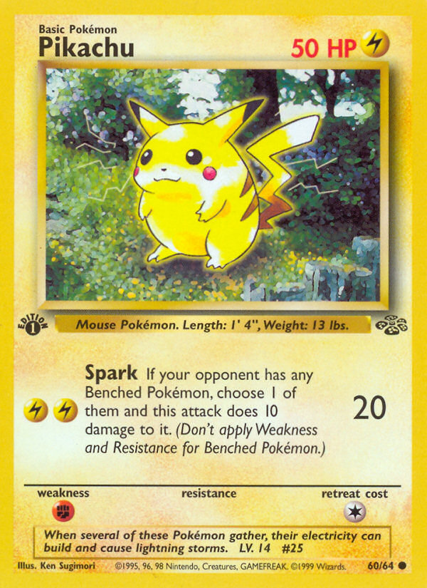 Pikachu (60/64) [Jungle 1st Edition] | Devastation Store