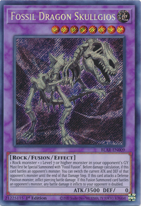 Fossil Dragon Skullgios [BLAR-EN009] Secret Rare | Devastation Store