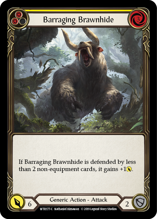 Barraging Brawnhide (Yellow) [WTR177-C] Alpha Print Normal - Devastation Store | Devastation Store