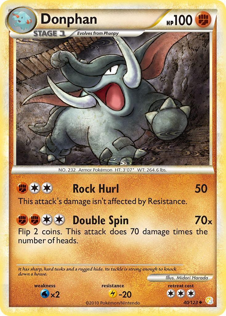 Donphan (40/123) [HeartGold & SoulSilver: Base Set] | Devastation Store