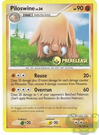 Piloswine (46/100) (Prerelease Promo) [Nintendo: Black Star Promos] | Devastation Store