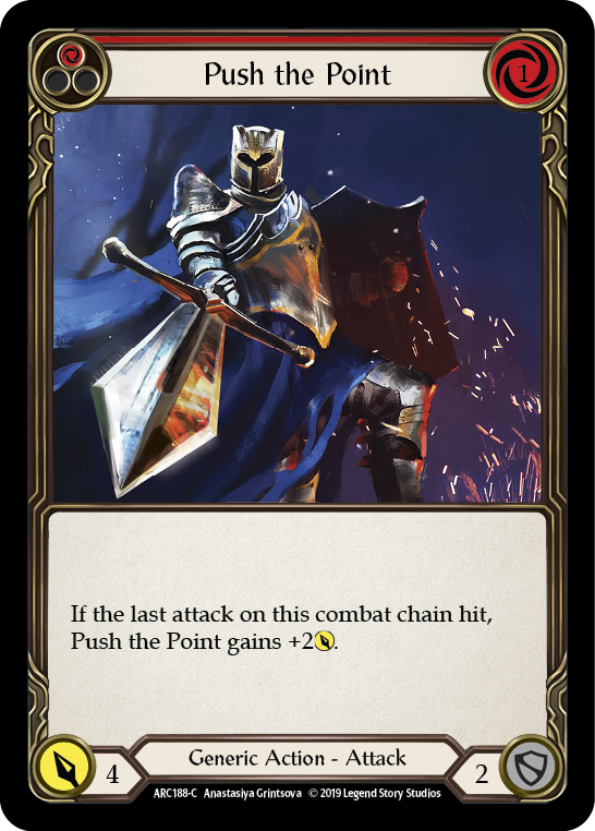 Push the Point (Red) [ARC188-C] 1st Edition Rainbow Foil - Devastation Store | Devastation Store