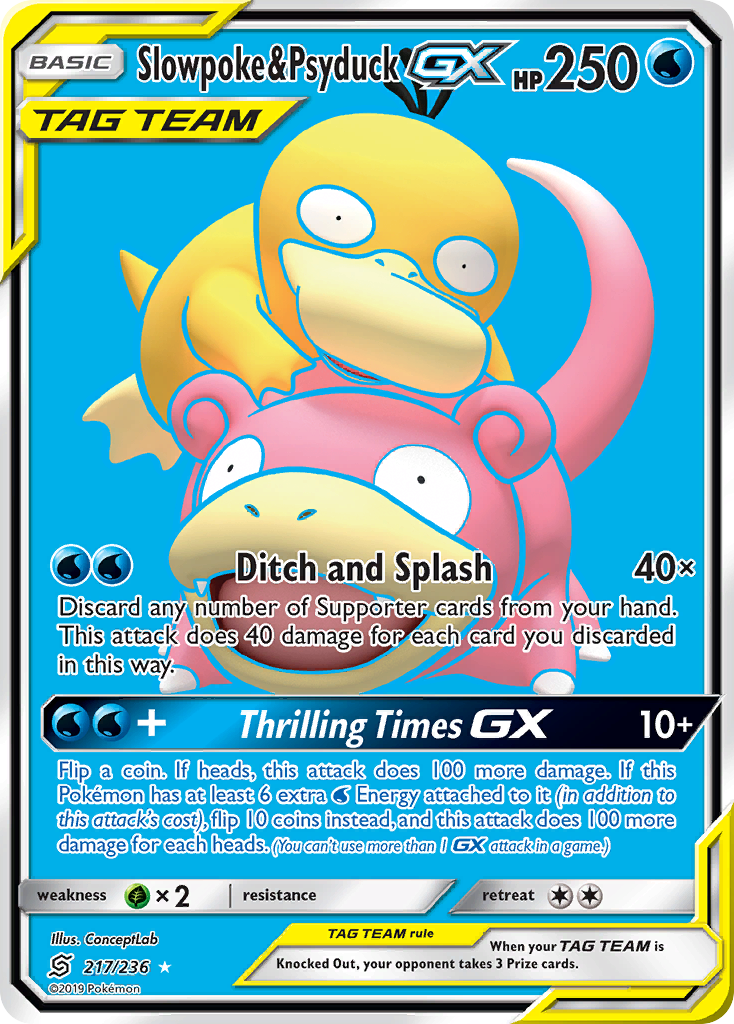 Slowpoke & Psyduck GX (217/236) [Sun & Moon: Unified Minds] | Devastation Store