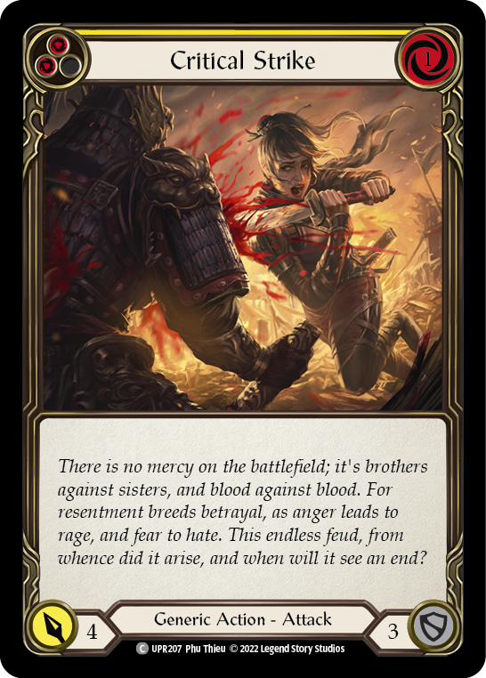 Critical Strike (Yellow) [UPR207] (Uprising)  Rainbow Foil | Devastation Store