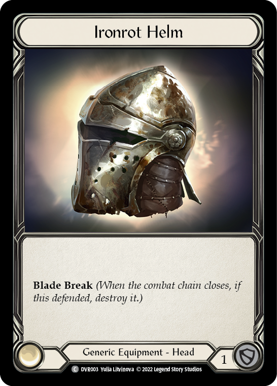 Ironrot Helm [DVR003] (Classic Battles: Rhinar vs Dorinthea)  Rainbow Foil | Devastation Store