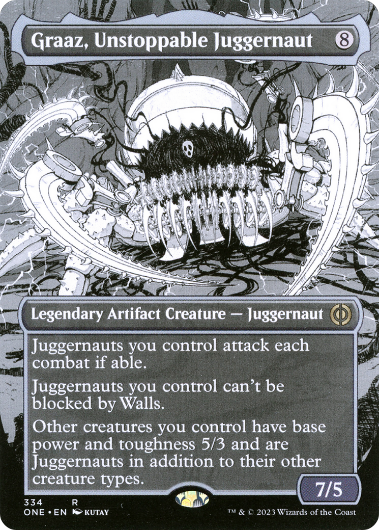 Graaz, Unstoppable Juggernaut (Borderless Manga) [Phyrexia: All Will Be One] | Devastation Store