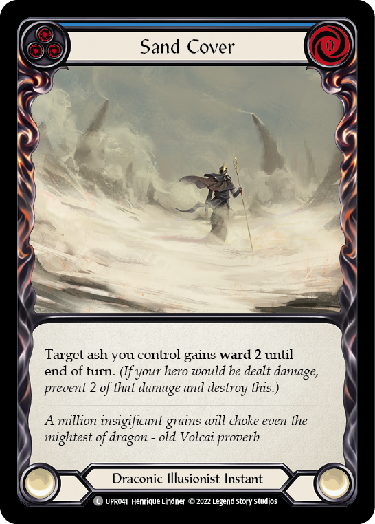 Sand Cover (Blue) [UPR041] (Uprising)  Rainbow Foil | Devastation Store