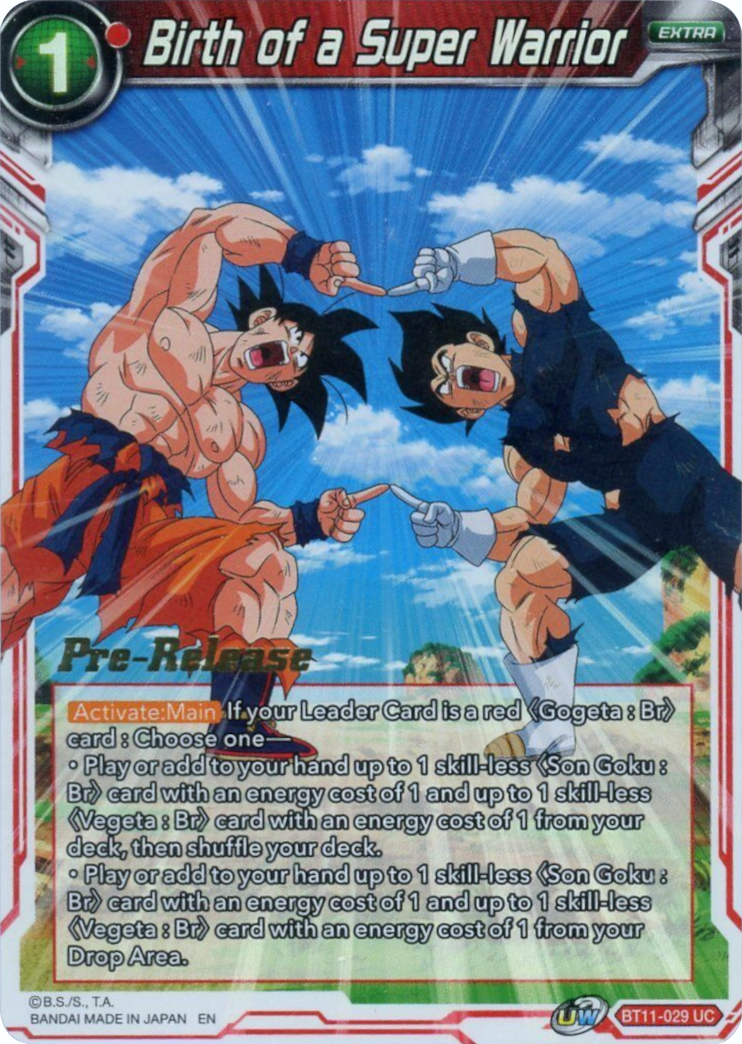 Birth of a Super Warrior (BT11-029) [Vermilion Bloodline Prerelease Promos] | Devastation Store
