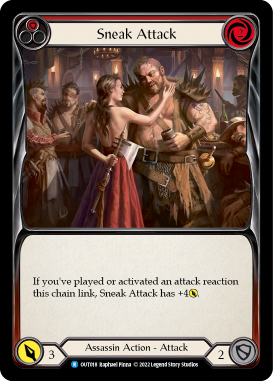 Sneak Attack (Red) [OUT018] (Outsiders)  Rainbow Foil | Devastation Store