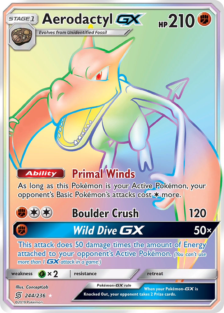 Aerodactyl GX (244/236) [Sun & Moon: Unified Minds] | Devastation Store