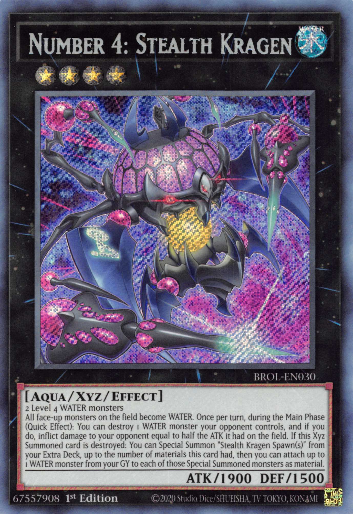 Number 4: Stealth Kragen [BROL-EN030] Secret Rare | Devastation Store