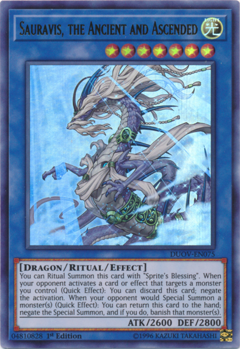 Sauravis, the Ancient and Ascended [DUOV-EN075] Ultra Rare | Devastation Store