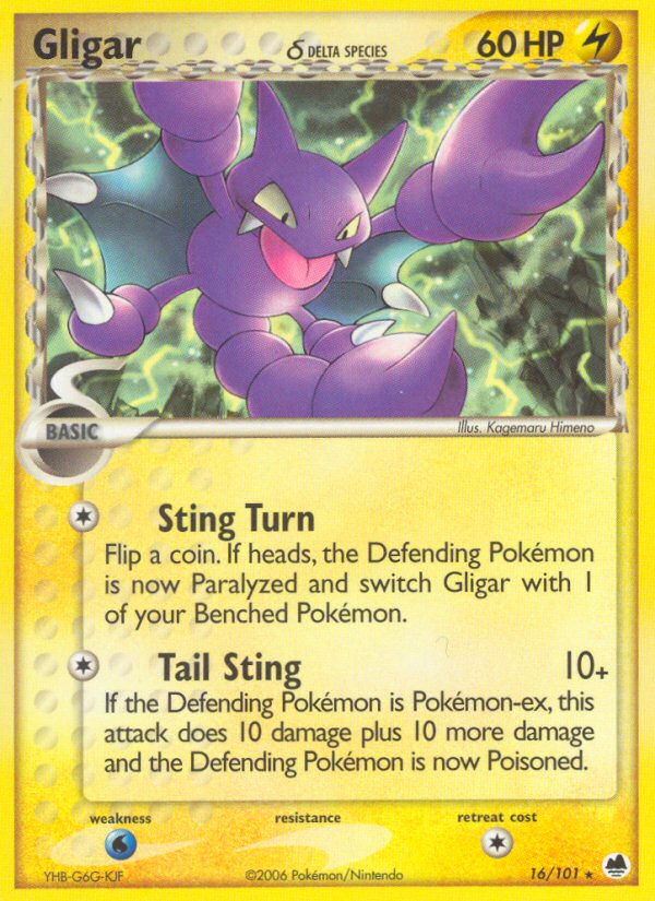 Gligar (16/101) (Delta Species) [EX: Dragon Frontiers] | Devastation Store