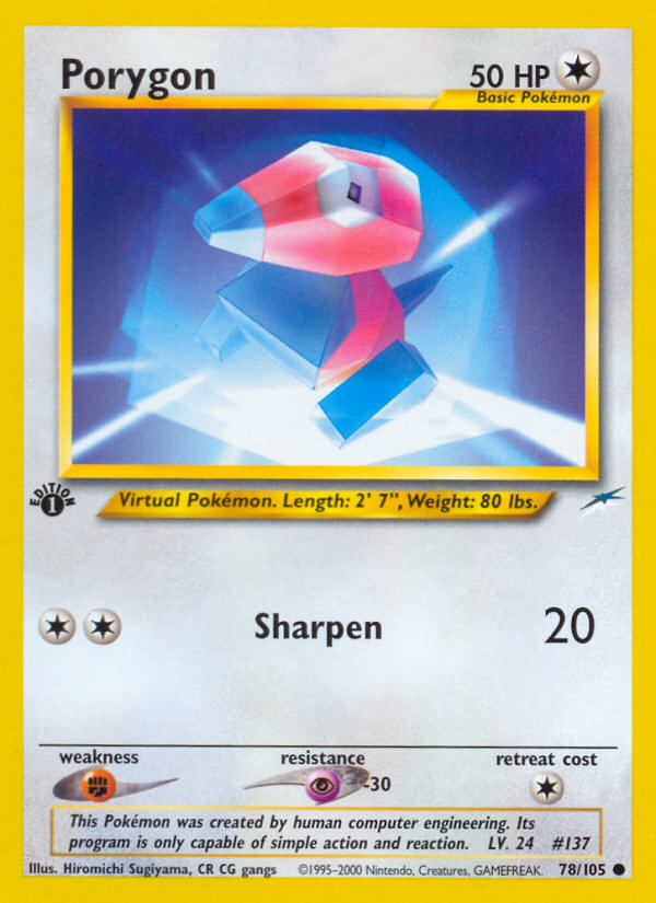 Porygon (78/105) [Neo Destiny 1st Edition] | Devastation Store