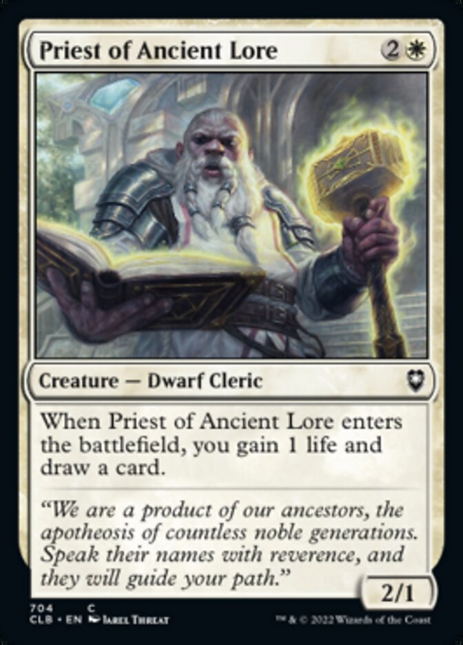 Priest of Ancient Lore [Commander Legends: Battle for Baldur's Gate] | Devastation Store