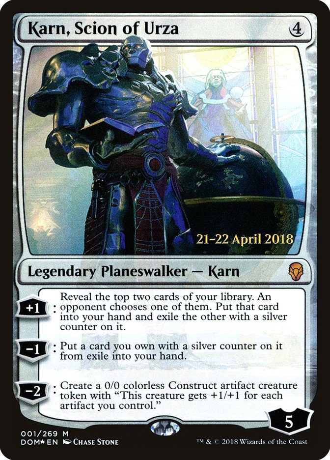 Karn, Scion of Urza  [Dominaria Prerelease Promos] - Devastation Store | Devastation Store