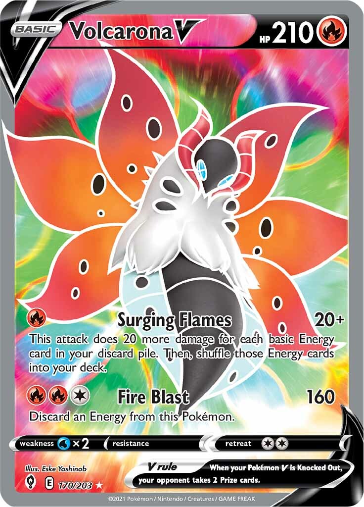 Volcarona V (170/203) [Sword & Shield: Evolving Skies] | Devastation Store