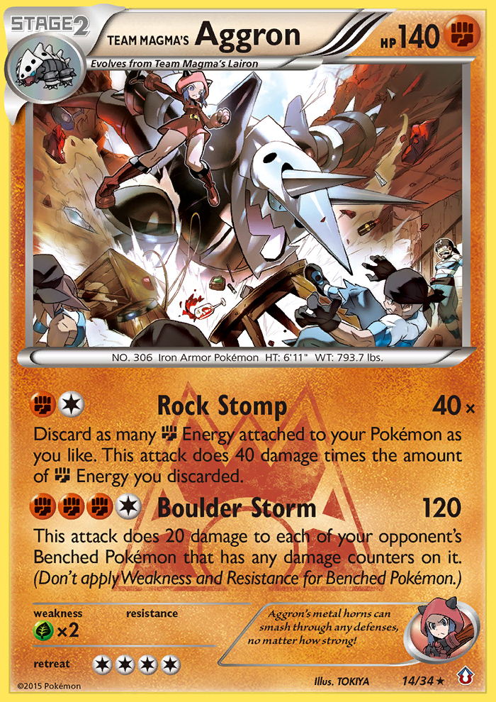 Team Magma's Aggron (14/34) [XY: Double Crisis] | Devastation Store