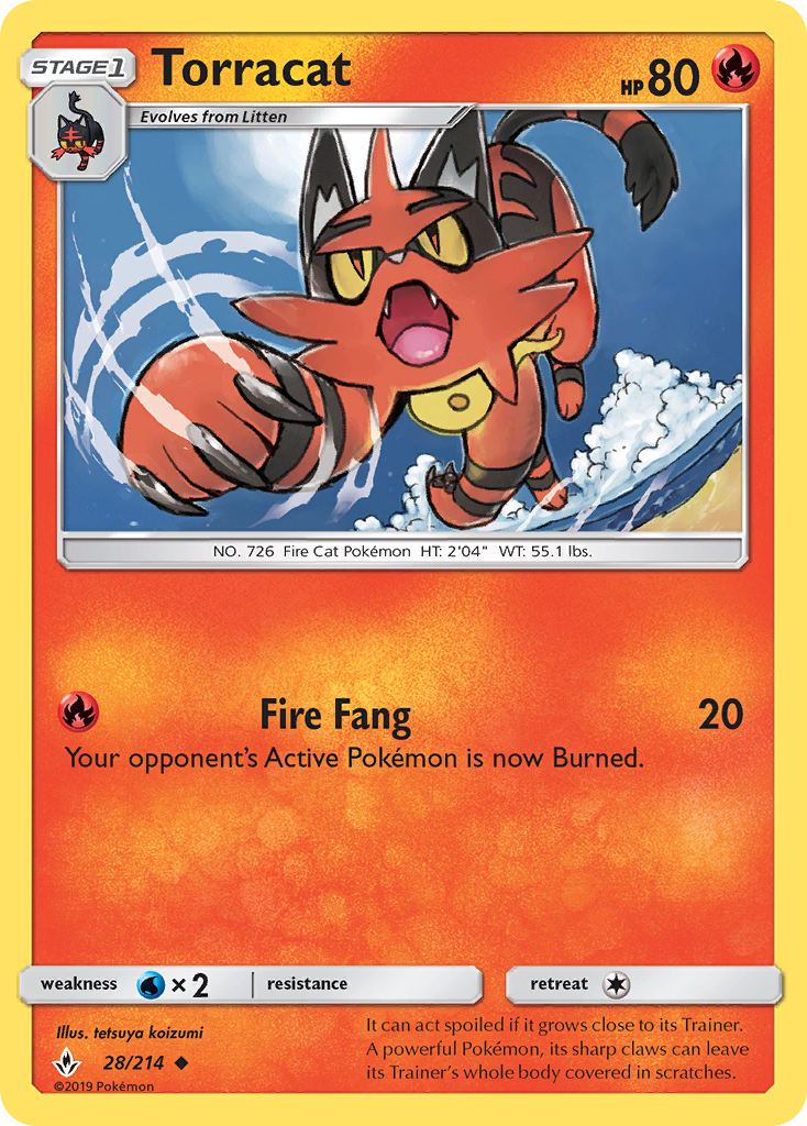 Torracat (28/214) [Sun & Moon: Unbroken Bonds] | Devastation Store