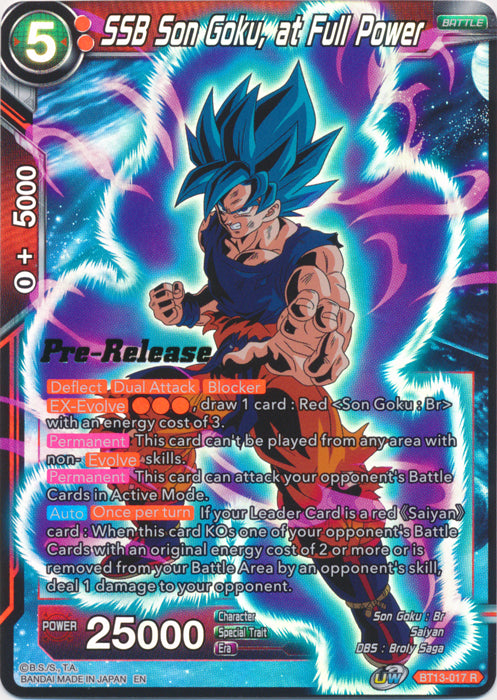 SSB Son Goku, at Full Power (BT13-017) [Supreme Rivalry Prerelease Promos] | Devastation Store