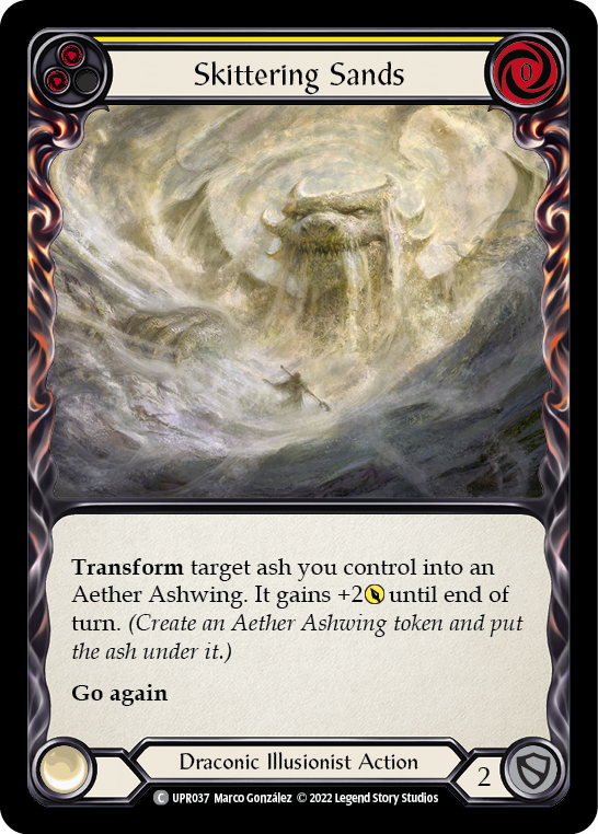 Skittering Sands (Yellow) [UPR037] (Uprising)  Rainbow Foil | Devastation Store