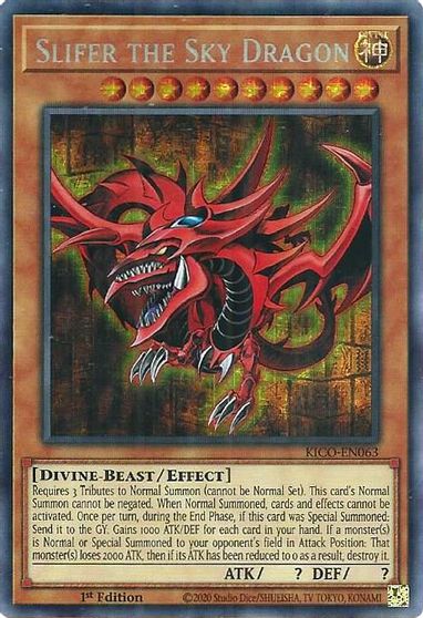 Slifer the Sky Dragon [KICO-EN063] Secret Pharaoh’s Rare | Devastation Store