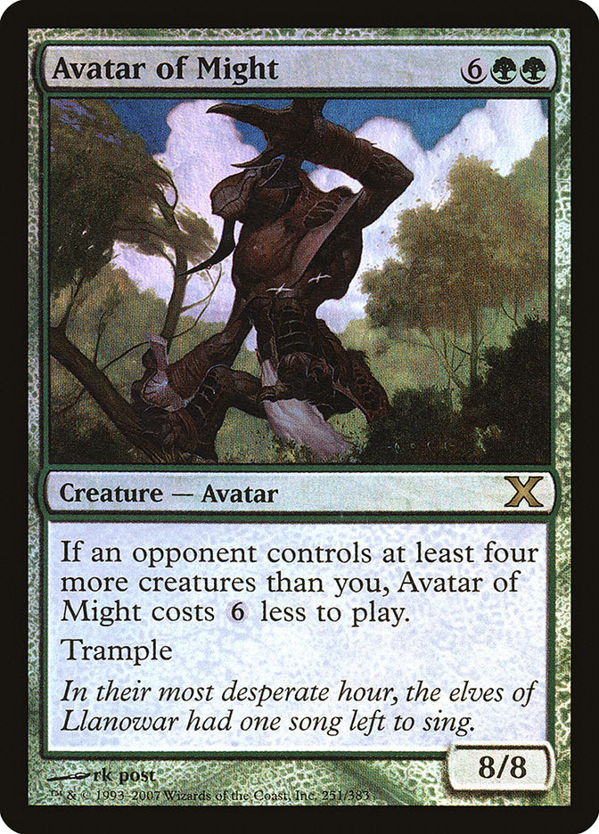 Avatar of Might (Premium Foil) [Tenth Edition] | Devastation Store