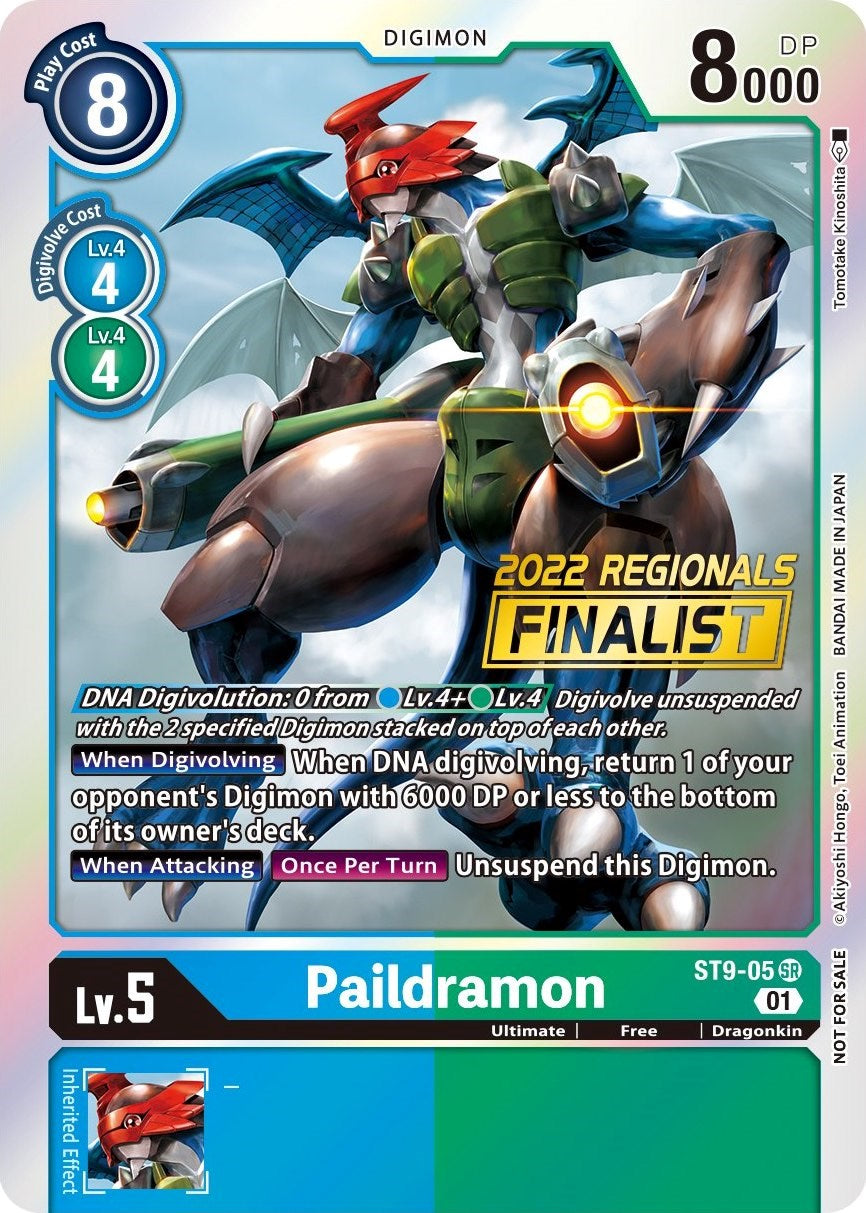 Paildramon [ST9-05] (2022 Championship Offline Regional) (Online Finalist) [Starter Deck: Ultimate Ancient Dragon Promos] | Devastation Store