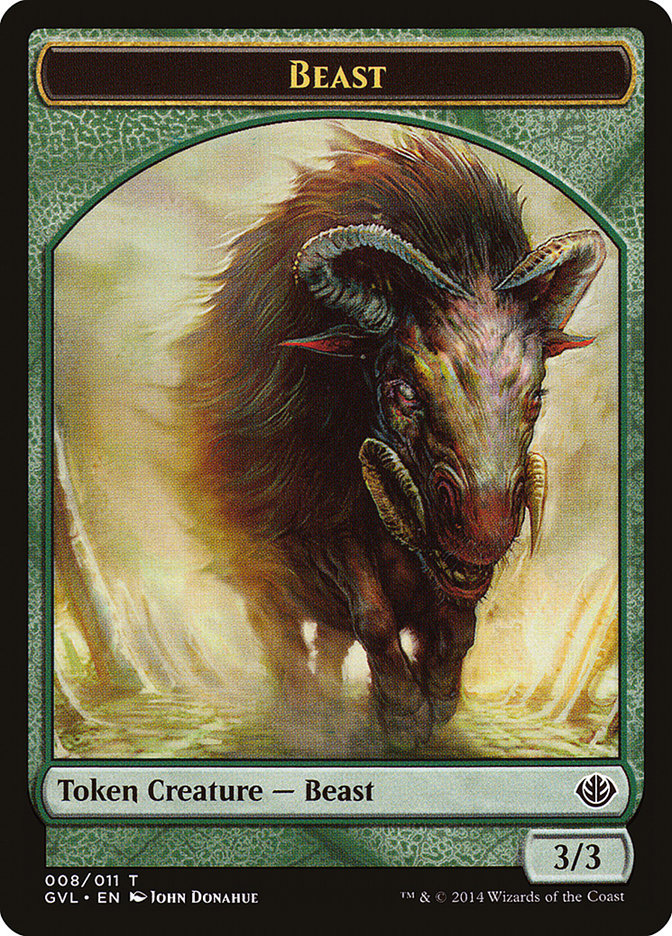 Beast Token (008/011) (Garruk vs. Liliana) [Duel Decks Anthology Tokens] - Devastation Store | Devastation Store