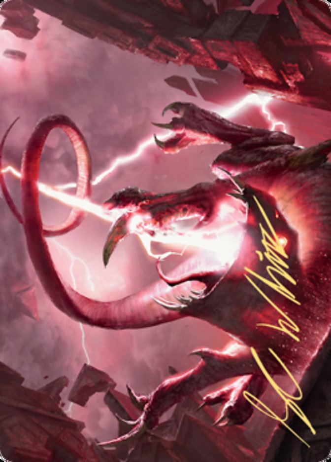 Thundering Rebuke Art Card (Gold-Stamped Signature) [Zendikar Rising Art Series] | Devastation Store
