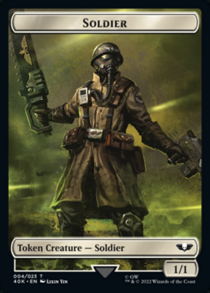 Soldier (004) // Vanguard Suppressor Double-sided Token (Surge Foil) [Universes Beyond: Warhammer 40,000 Tokens] | Devastation Store