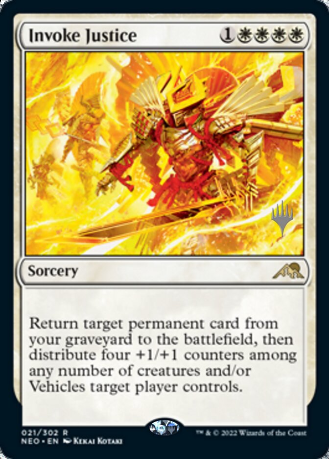 Invoke Justice (Promo Pack) [Kamigawa: Neon Dynasty Promos] | Devastation Store