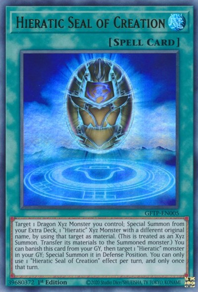 Hieratic Seal of Creation [GFTP-EN005] Ultra Rare | Devastation Store
