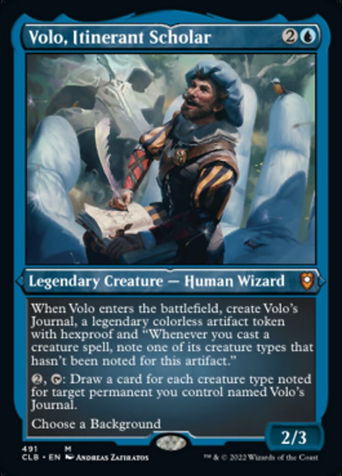 Volo, Itinerant Scholar (Foil Etched) [Commander Legends: Battle for Baldur's Gate] | Devastation Store