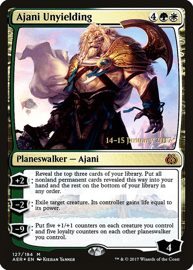 Ajani Unyielding  [Aether Revolt Prerelease Promos] | Devastation Store