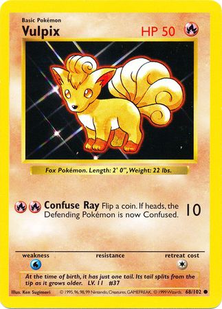 Vulpix (68/102) [Base Set Shadowless Unlimited] | Devastation Store