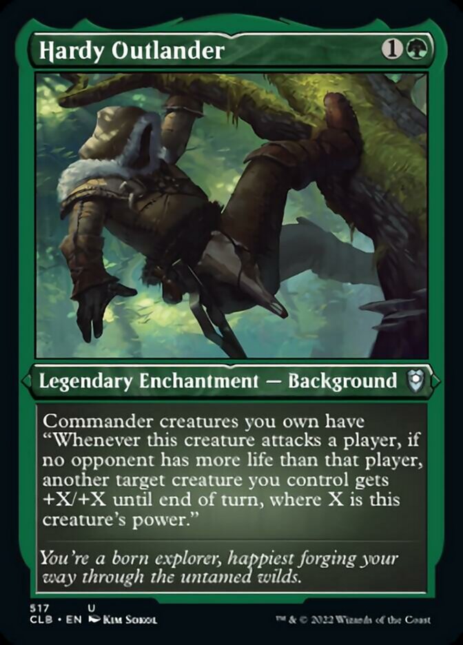 Hardy Outlander (Foil Etched) [Commander Legends: Battle for Baldur's Gate] | Devastation Store