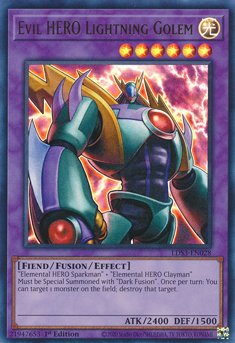 Evil HERO Lightning Golem [LDS3-EN028] Ultra Rare | Devastation Store