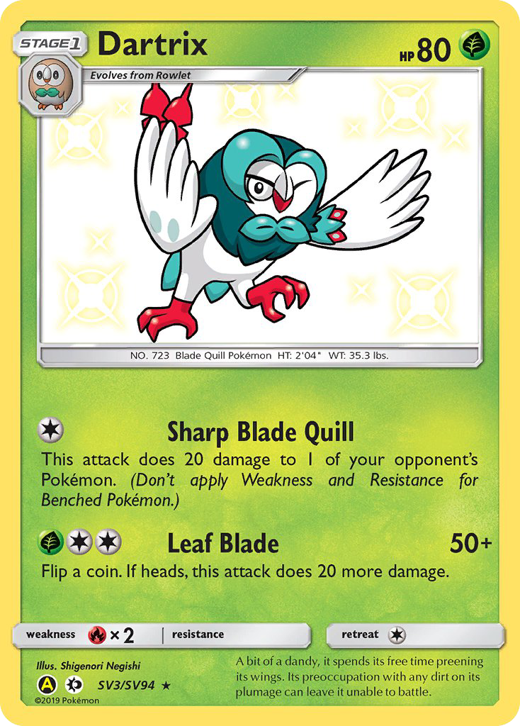 Dartrix (SV3/SV94) [Sun & Moon: Hidden Fates - Shiny Vault] | Devastation Store