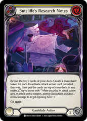 Sutcliffe's Research Notes (Yellow) [CRU155] 1st Edition Normal - Devastation Store | Devastation Store